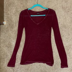 Long sleeve maroon shirt